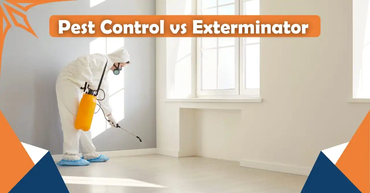 Technician in protective suit spraying indoors, illustrating the difference between modern pest control and traditional extermination methods.